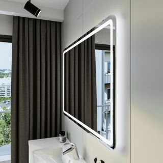 Зеркало с подсветкой Бриклаер Эстель-1 4627125414251 120 см на взмах руки